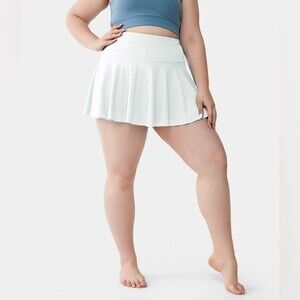 Halara Pleated Everyday 2 in 1 Tennis Skort in White Size Small